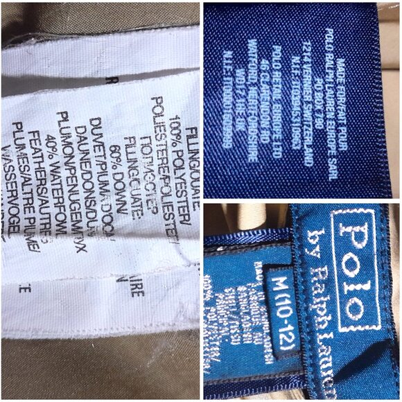 2 Sided Down Waterfowl Boy's Youth Polo Ralph Lauren Puffer Vest sz 10/12 - Picture 3 of 8